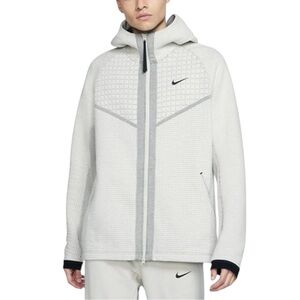 Nike Men’s Tech Pack Full Zip Fleece Hoodie Cream/Black Sz L Like New